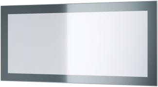 Vladon Spiegel Lima, Wandspiegel mit Rahmen im modernen Stil, Grau Hochglanz (89 x 45 cm)