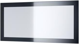 Vladon Spiegel Lima, Wandspiegel mit Rahmen im modernen Stil, Schwarz Hochglanz (89 x 45 cm)