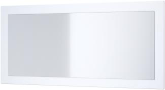 Vladon Spiegel Lima, Wandspiegel mit Rahmen im modernen Stil, Weiß matt (89 x 45 cm)