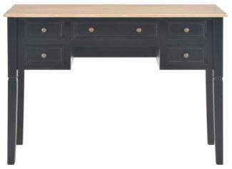 Schreibtisch, Holz Schwarz, 109,5 x 45 x 77,5 cm