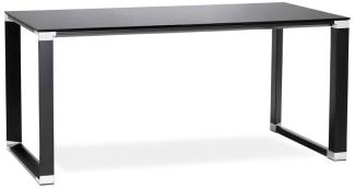 Schreibtisch WARNER Schwarz - Schwarz - 140 x 75 x 70 cm