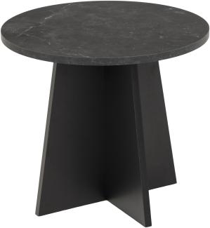 Axis Couchtisch Ecktisch 50cm schwarz Marmordruck Tisch Beistelltisch Sofatisch