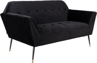 Sofa - Kate - Schwarz - ca. 148,5x80x78cm