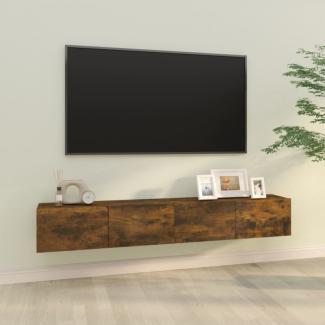 TV-Wandschränke 2 Stk. Räuchereiche 100x30x30 cm Holzwerkstoff