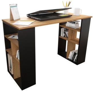 Schreibtisch "Borys1" Computertisch 115x50cm Wotan Eiche schwarz