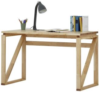 'Stor' Schreibtisch, Birke Massivholz, 74 x 120 x 70 cm