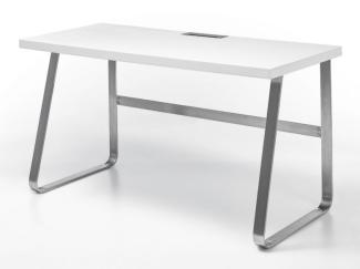 'Beno' Schreibtisch matt weiß Lack 140 cm