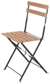 Bolero klappbare Terrassenstühle Holzimitat, 2 Stück, Sitzhöhe: 48cm, 81 x 42 x 44cm