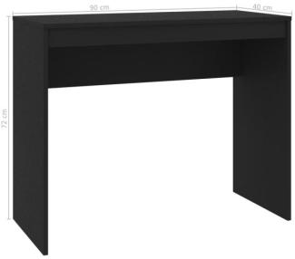 vidaXL Schreibtisch, Spanplatte, schwarz, 90×40×72 cm