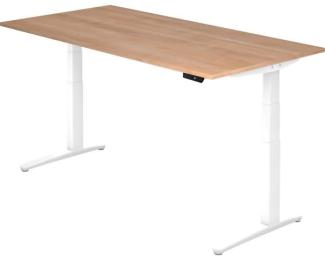'XBHM2E' Sitz-Steh-Schreibtisch elektrisch 200x100cm Nussbaum Weiß