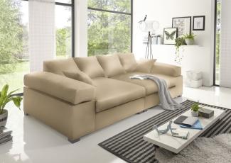Big Sofa Couchgarnitur Megasofa Riesensofa AREZZO - Kunstleder Creme