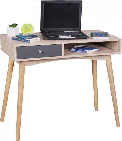 Wohnling 'Samo' Schreibtisch mit einer Schublade und einem Ablagefach, natur, 78 x 90 x 45 cm