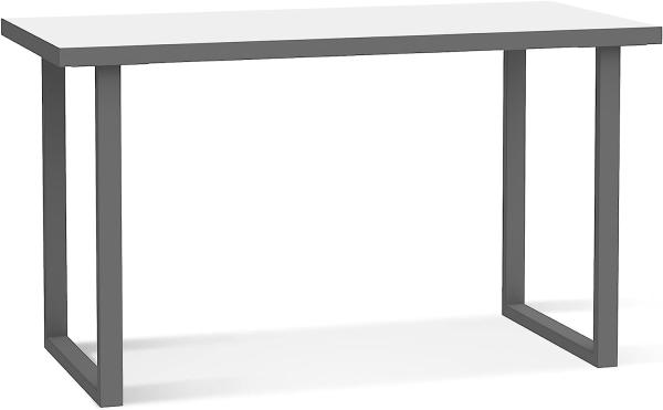 Schreibtisch Arbeitstisch KEFLAVIK 120 cm Weiß / Grau, von Forte